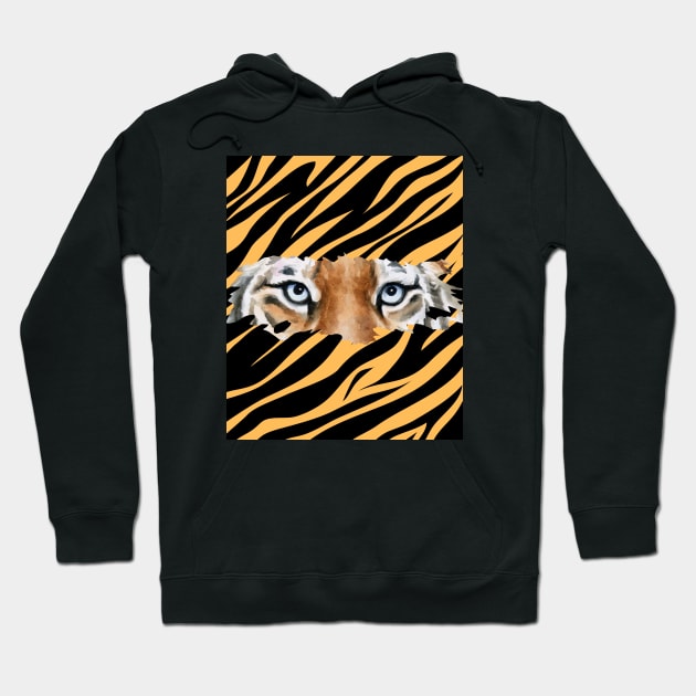 Tiger Staring Hoodie by JunniePL